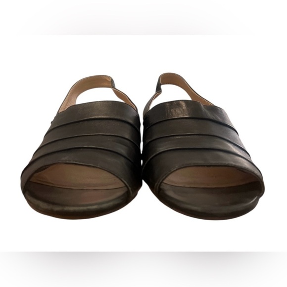Trotters Black Sandals Slingback Leather - Picture 3 of 6